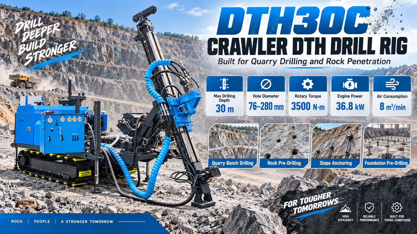 DTH30C Foreuse fond de trou intégrée