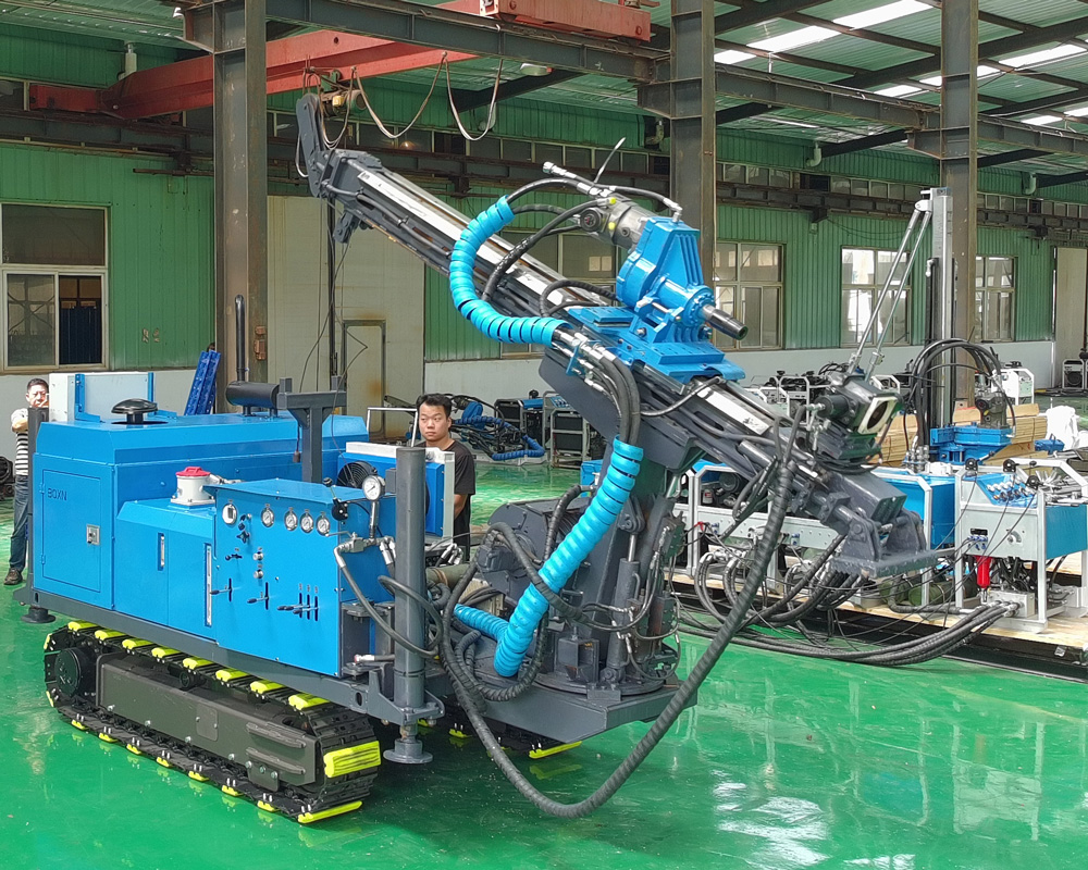 Détails de la structure du bras de forage et du chariot du DTH30C