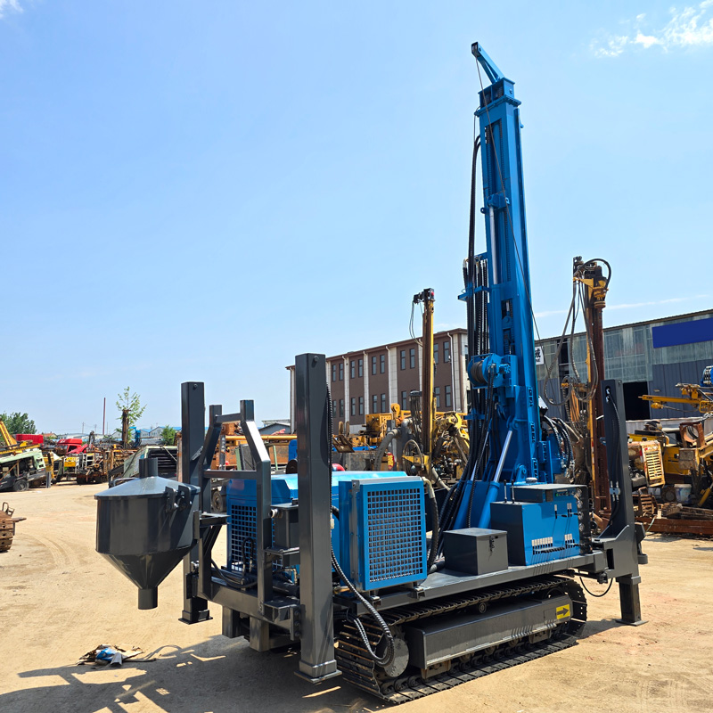 Application sur chantier de la foreuse de puits d