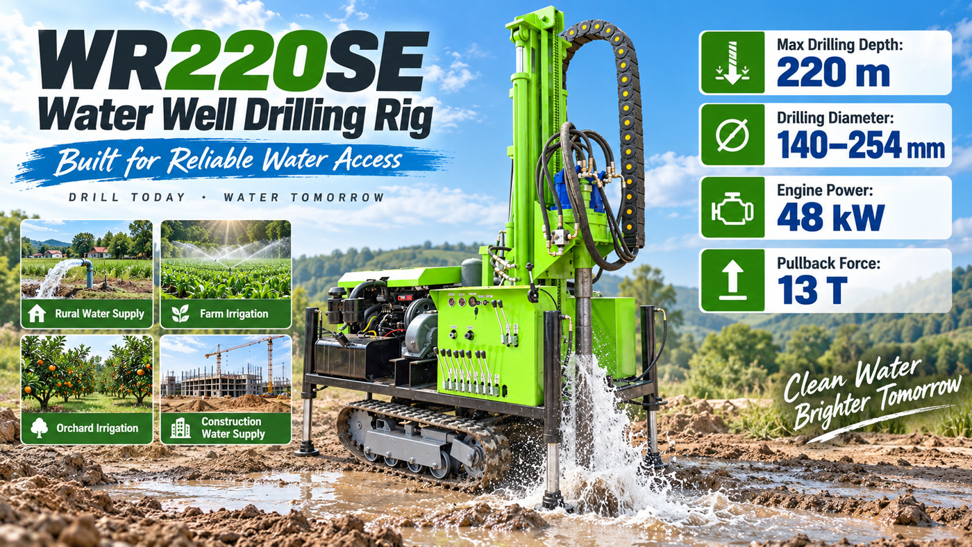 WR220SE Foreuse pour puits d'eau sur chenilles